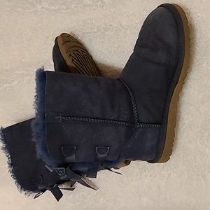 Blue bow Ugg boots